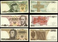 lot 3 sztuk banknotów; 50 złotych 9.05.1975 seri