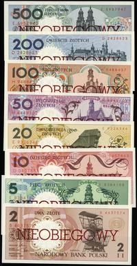 Polska, niekompletny zestaw banknotów serii 