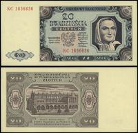 20 złotych  1.07.1948, seria KC, numeracja 16568