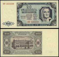 20 złotych  1.07.1948, seria HW, numeracja 35535