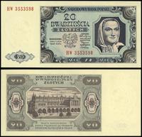 20 złotych  1.07.1948, seria HW, numeracja 35535