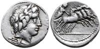 denar 86 pne, Rzym, Aw: Głowa Apollina w prawo, 