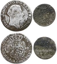 Polska, zestaw: 6 groszy 1794 i złotówka 1791