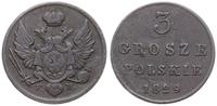 3 grosze polskie 1829 F-H, Warszawa, moneta z ci