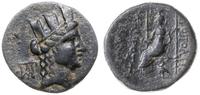 brąz II-I w. pne, Aw: Głowa bogini Tyche w prawo