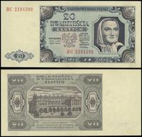 20 złotych 1.07.1948, seria HC, numeracja 219459