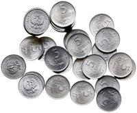 Polska, zestaw 38 monet o nominale 5 groszy, 1961