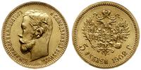 5 rubli 1902 АР, Petersburg, złoto 4.29 g, Fr. 1