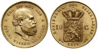 10 guldenów 1877, Utrecht, złoto 6.72 g, Fr. 342