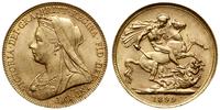 funt 1899, Londyn, złoto 7.99 g, S. 3874, Fr. 39