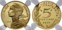 5 centimów 1978, PIEFORT, złoto '920' 8.67 g, mo