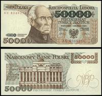 50.000 złotych 1.12.1989, seria AC, numeracja 83