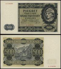500 złotych 1.03.1940, seria A, numeracja 219458