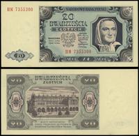 20 złotych 1.07.1948, seria HM, numeracja 735530