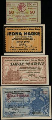 4 sztuki bonów plebiscytowych 1921 r, 50 fenigów