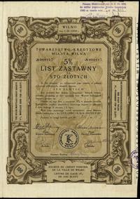 5% list zastawny na 100 złotych 1.03.1938, numer
