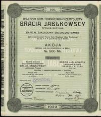 Polska, akcja imienna lub na okaziciela I serji na 500 marek, 1922