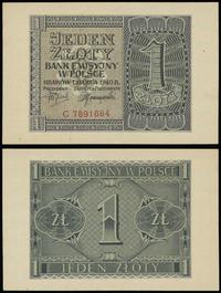 1 złoty 1.03.1940, seria C, numeracja 7891684, w
