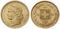 20 franków 1886, Berno, typ Helvetia, złoto 6.45