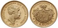 20 koron 1895, Sztokholm, złoto 8.95 g, Fr. 93a,
