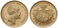 20 koron 1899, Sztokholm, złoto 8.96 g, Fr. 93a,