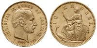 10 koron 1900, Kopenhaga, złoto 4.48 g, Fr. 296,