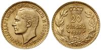 20 dinarów 1925, Paryż, złoto 6.44 g, Fr. 3