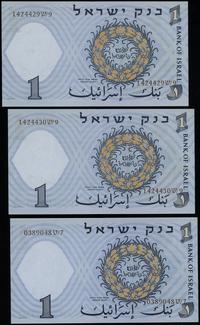 zestaw banknotów o nominałach:, 3 x 1 lira 1958,