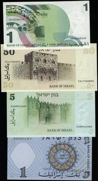 zestaw banknotów o nominałach:, 1 lira 1958, 5 l