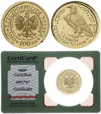 100 złotych 2000, Warszawa, Orzeł Bielik, złoto 