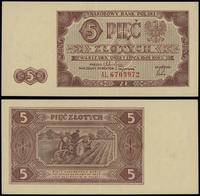 5 złotych 1.07.1948, seria AL, numeracja 6703972
