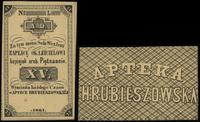 15 kopiejek  1861, Apteka w Hrubieszowie - druk 
