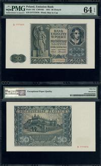 50 złotych 1.08.1941, seria D, numeracja 7777870