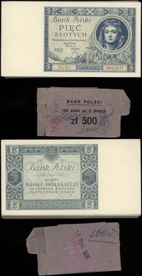5 złotych 2.01.1930, paczka bankowa z banderolą 