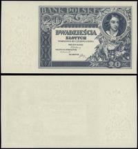 20 złotych 20.06.1931, druk nieskończony, bez oz