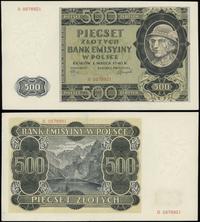500 złotych 1.03.1940, seria B, numeracja 057892