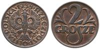 2 grosze 1938, Warszawa, patyna, piękne, Parchim