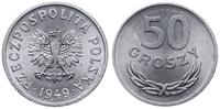 50 groszy 1949, Warszawa, aluminium, piękne, Par