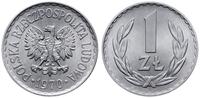 1 złoty 1970, Warszawa, aluminium, piękne, Parch