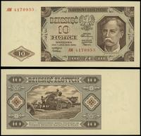 10 złotych 1.07.1948, seria AW, numeracja 417095