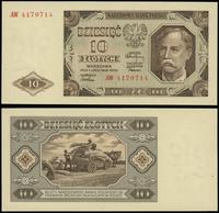 10 złotych 1.07.1948, seria AW, numeracja 417071