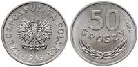 50 groszy 1949, Warszawa, PRÓBA-NIKIEL, Nikiel, 