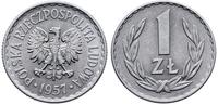 1 złoty 1957, Warszawa, bardzo rzadki rocznik, P