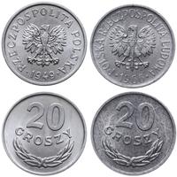 zestaw: 2 x 20 groszy 1949 i 1966, Warszawa, pię
