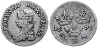 Szwecja, 2 marki, 1671