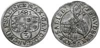 Austria, 3 krajcary, 1681