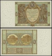 50 złotych 1.09.1929, seria EI 6586552, przegięt