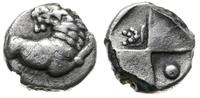 hemidrachma 386-338 pne, Aw: Lew w lewo, z głową