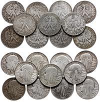 zestaw: 11 x 5 złotych (3 x 1932, 4 x 1933, 4 x 