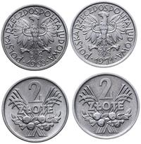 zestaw: 2 x 2 złote 1960 i 1971, Warszawa, łączn